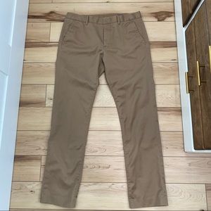Bonobos - Men’s Tan Dress Pants - Slim Straight - Size 33W x 32L - 100% Cotton